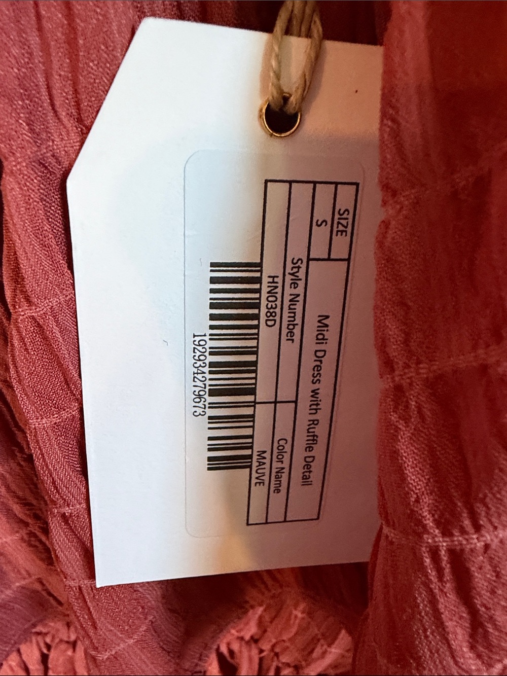 Free the Roses Rust Textured Midi Dress - Picture 4 of 7